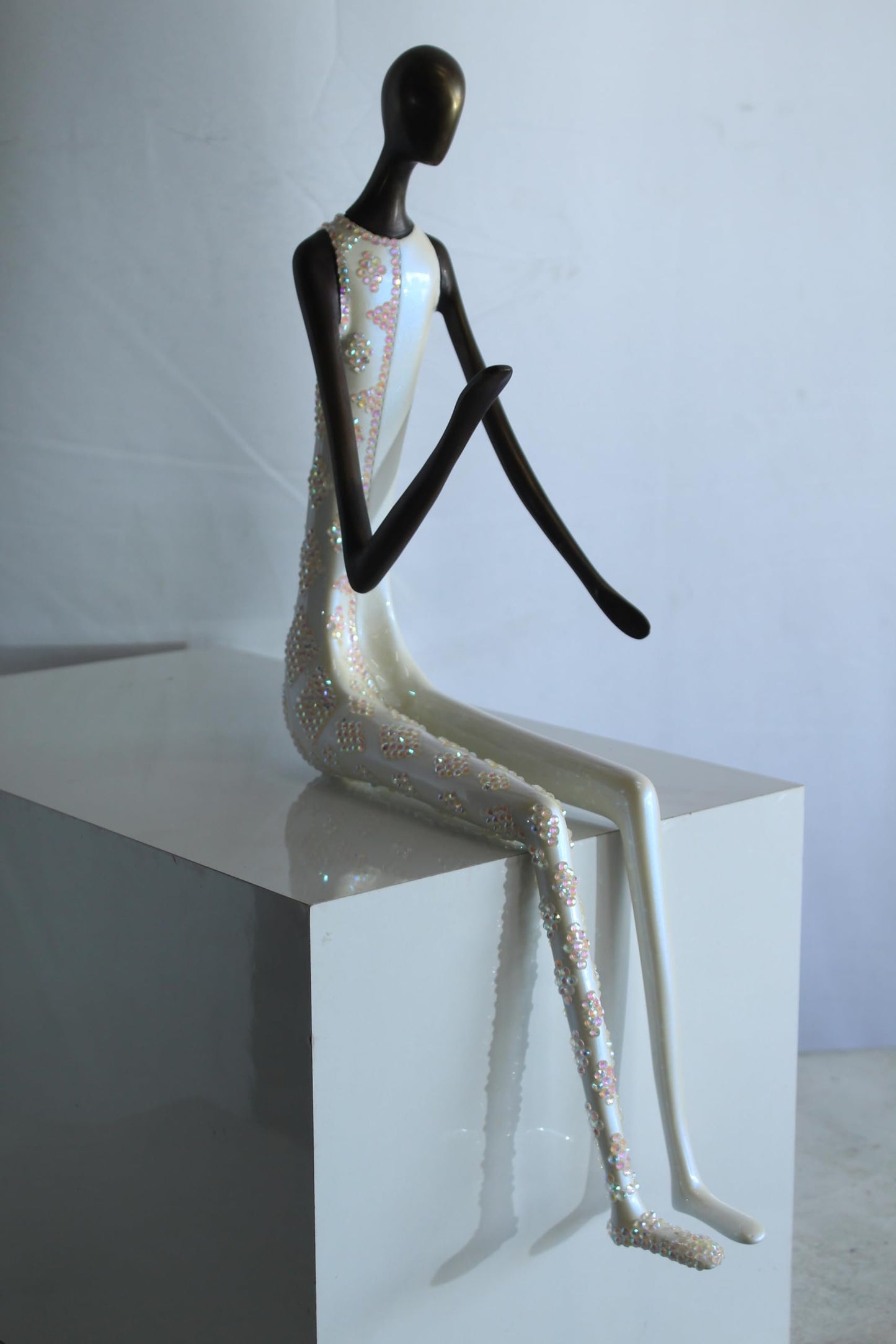 NIFAO Bronze Sculpture Fragments of Love by Liliana Mendez 10"x5"x20"H