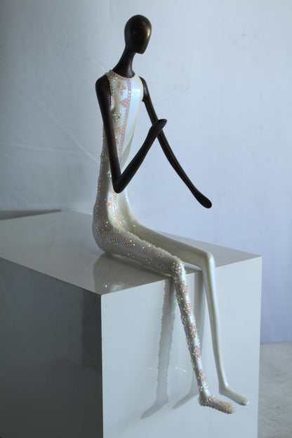 NIFAO Bronze Sculpture Fragments of Love by Liliana Mendez 10"x5"x20"H