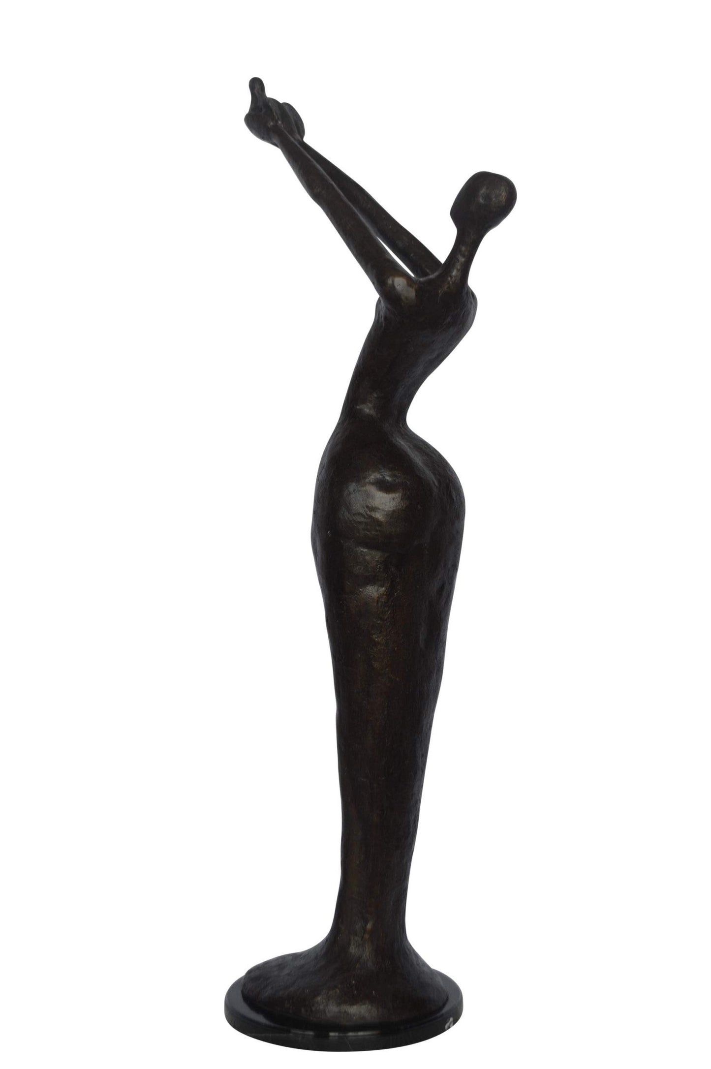 Woman Releasing Bird Modern Art Bronze Statue - Size: 13"L x 19"W x 52"H.