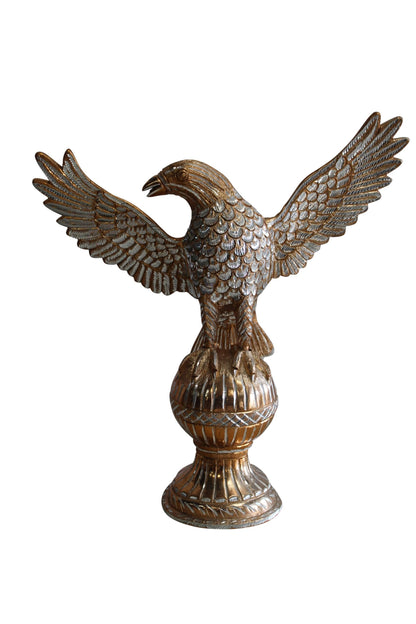 Golden Touched Aluminum Eagle Statue Majestic Home Accent 18" x 7" x 19"H