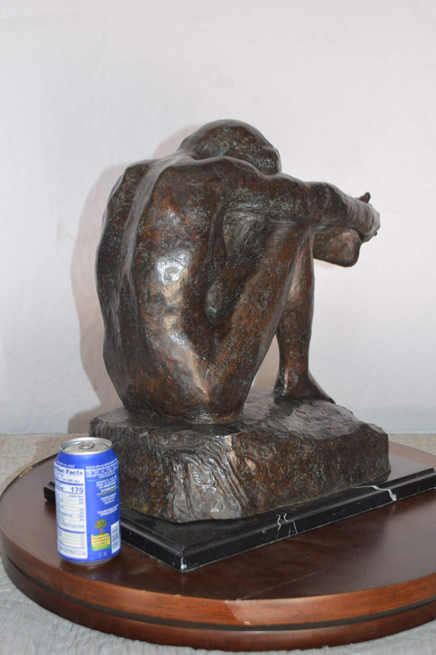 The Despair Rodin Replica Bronze Statue -  Size: 12"L x 11"W x 19"H.