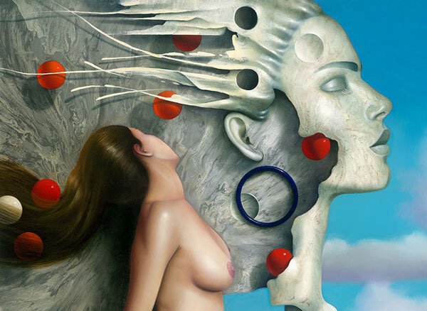 La Venus Cosmica, Nude Art, limited edition giclee by Nelson Calderon, 38x30