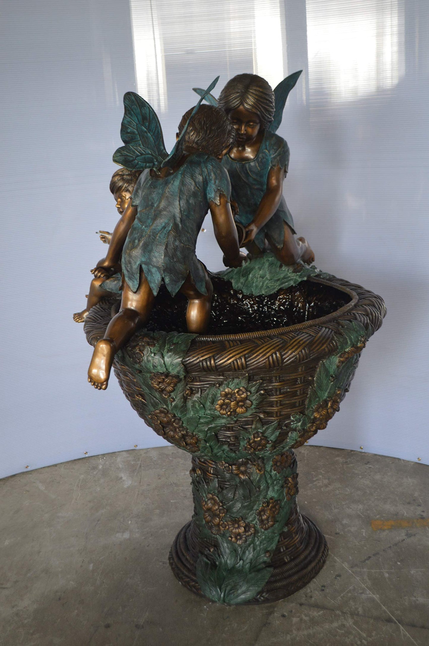 Three Ferries on Fountain Bronze Statue -  Size: 41"L x 38"W x 55"H.