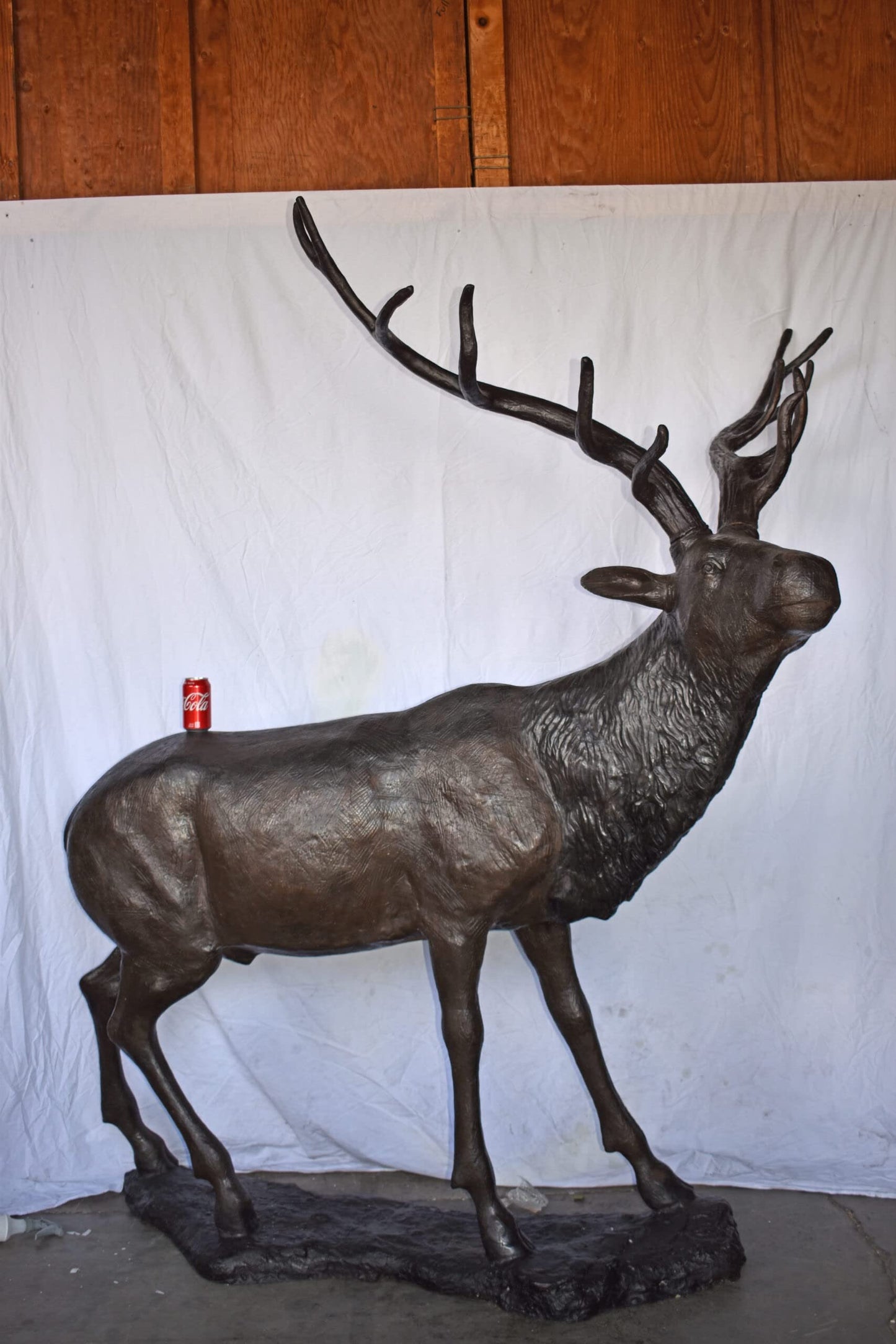 Lifesize And Incredibly Detailed Reindeer Bronze Statue Size: 75" x 50" x 85"H