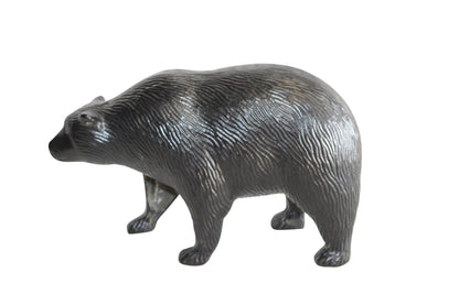 Aluminum Small Bear Sculpture, Majesty for Your Space 11" x 4" x 7"H