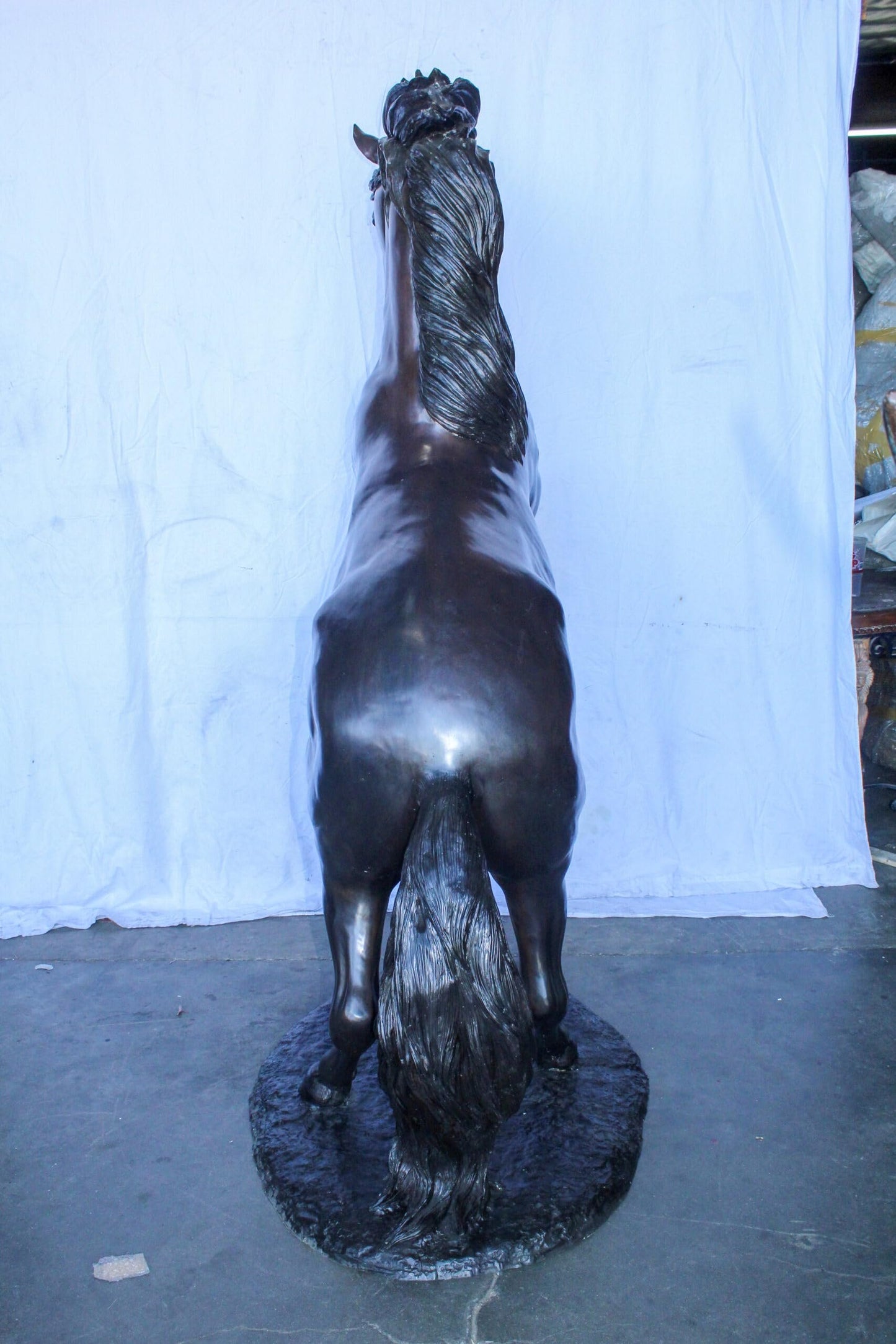 Quarter Horse Rearing, Life Size Bronze Statue, Equestrian Art 72" x 34" x 83"H