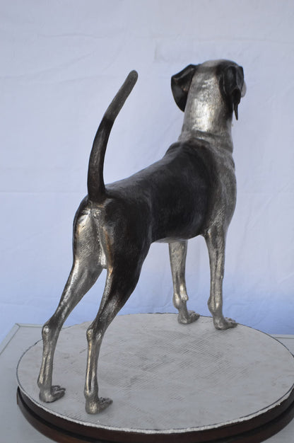 Foxhound Dog Bronze Statue -  Size: 31"L x 7"W x 24"H.