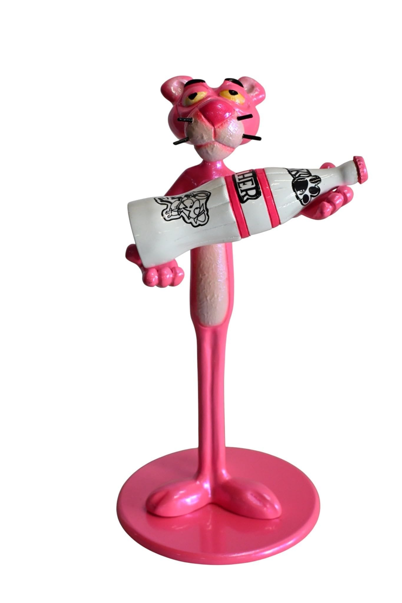 Pink Panther Inspired Resin Statue Figurine Andres Mendez 8"x9"x17"H