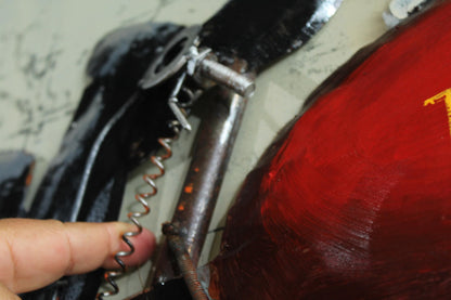 NIFAO Metal Motorcycle Wall Art Painting with Raised Sheet Metal 79" x 2" x 40"H