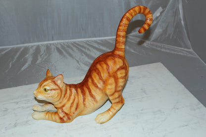 Cat - small Bronze Statue -  Size: 16"L x 6"W x 14"H.