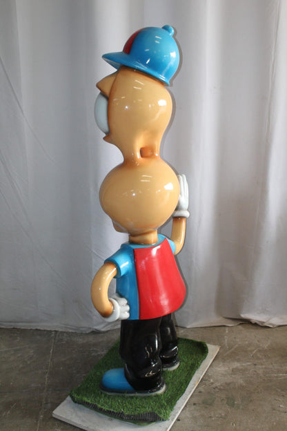 Fiberglass Peanut Cartoon Statue, Nostalgic Comic Charm 36" x 16" x 66"H