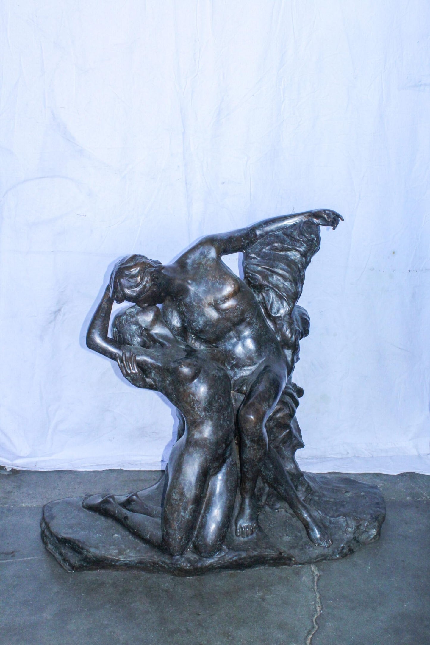 The Kiss or Eternal Springtime Bronze Statue, Rodin Replica 49" x 20" x 44"H