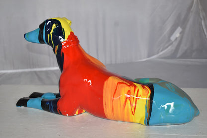 Modern Looking Greyhound Dog Statue Made of Resin Size: 19" x 9" x 12"H