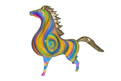 Modern Horse Bronze Statue -  Size: 19"L x 9"W x 19"H.