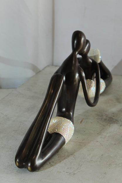 NIFAO Bronze Sculpture Endless Love by Liliana Mendez Art Statue 26"x5"x10"H