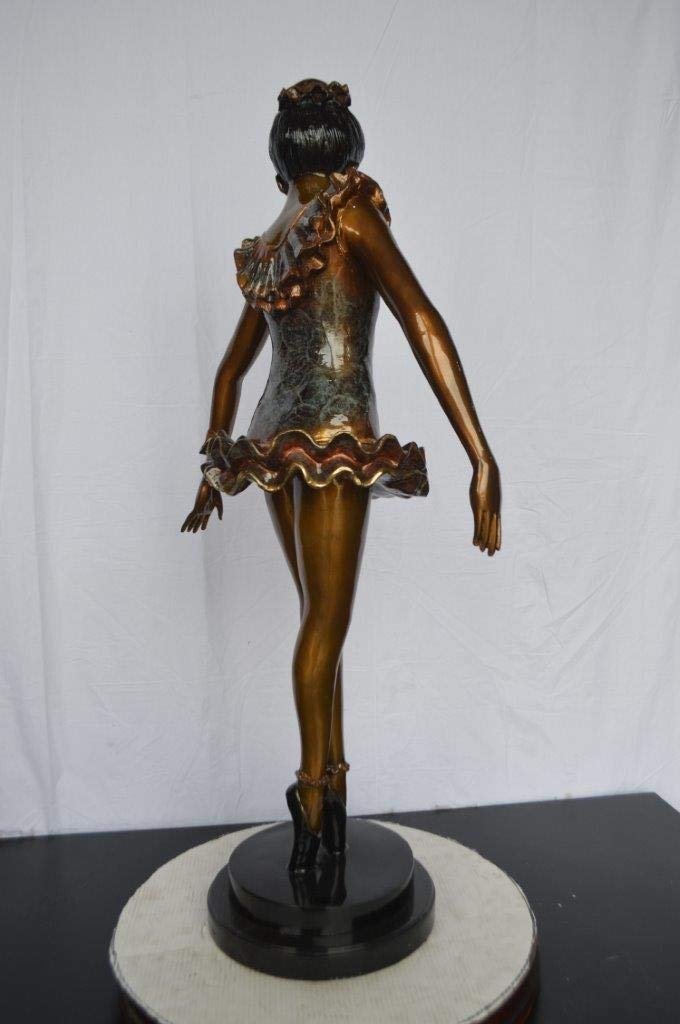 Ballet Dancer on Tippy Toes Bronze Statue -  Size: 25"L x 14"W x 47"H.