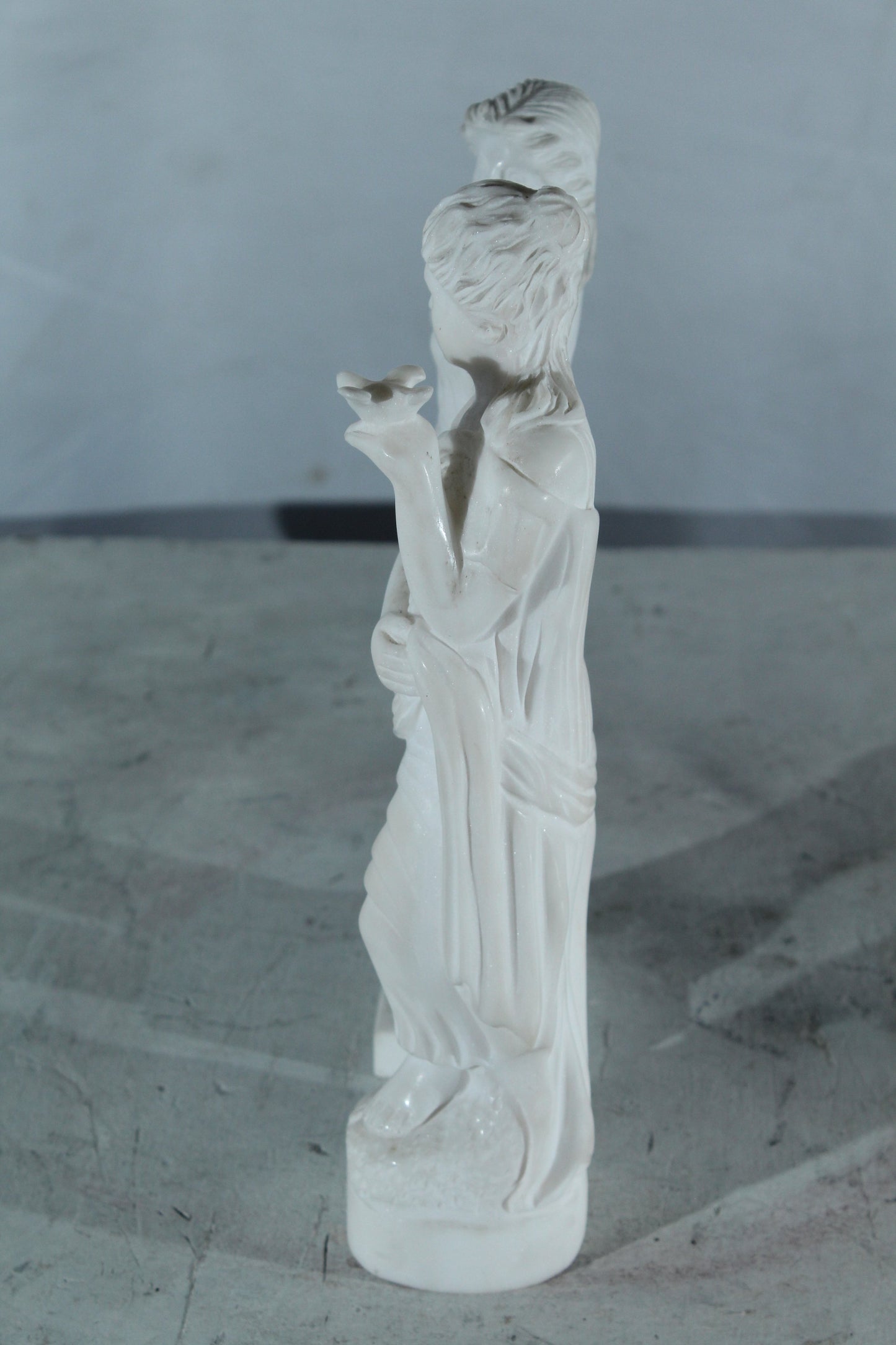 NIFAO Pair of Marble Lady Statues Classical Set 8"x3"x12"H