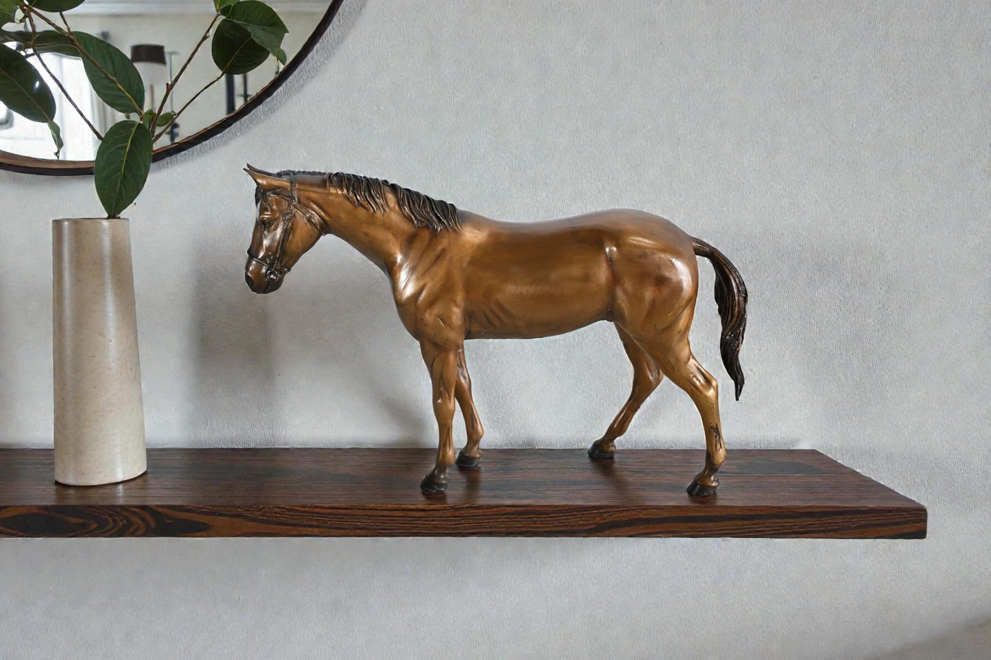 Standing Horse Bronze Statue Equestrian Sculpture Figurine 20"x5"x14"H