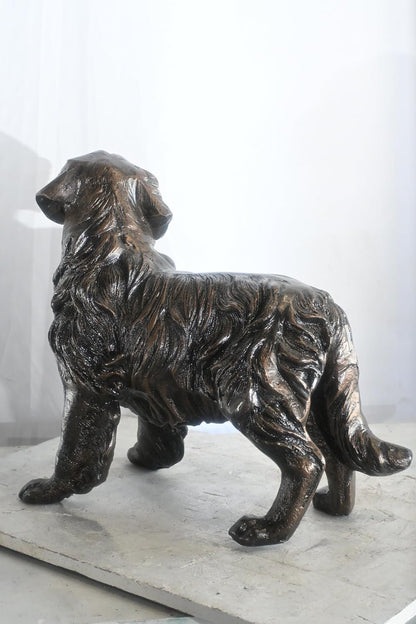 Standing Golden Retriever Handcrafted Aluminum Dog Decor 23"x12"x21"H