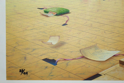 Orlando Quevedo Giclée Old Memories, Painting - Size: 43"L x 30"W x 0.01"H.