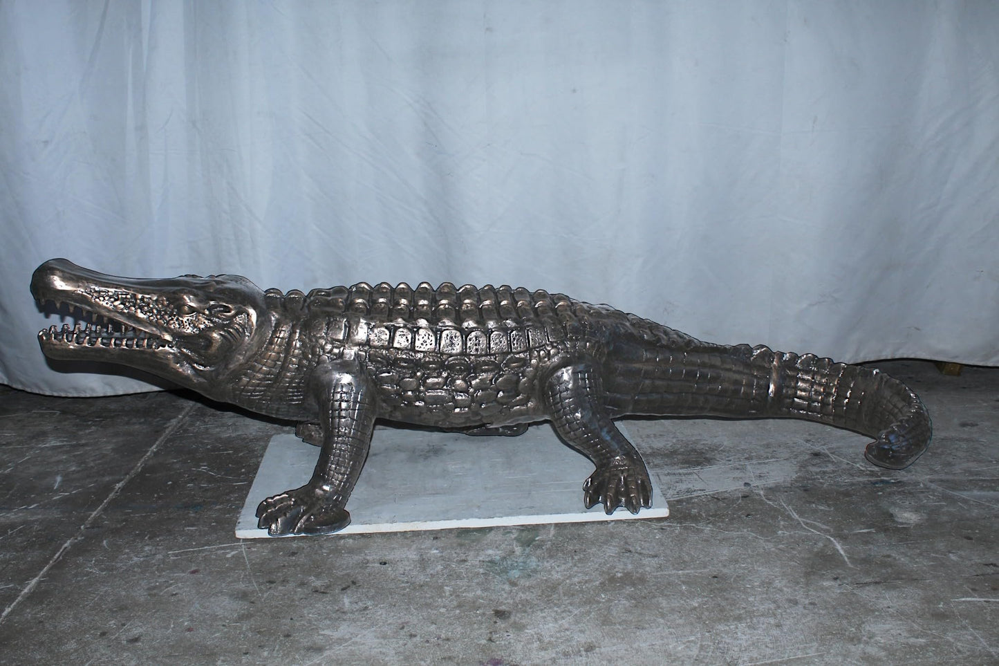 Life Size Aluminum Alligator Statue Sculpture Decor 72"x25"x21"H