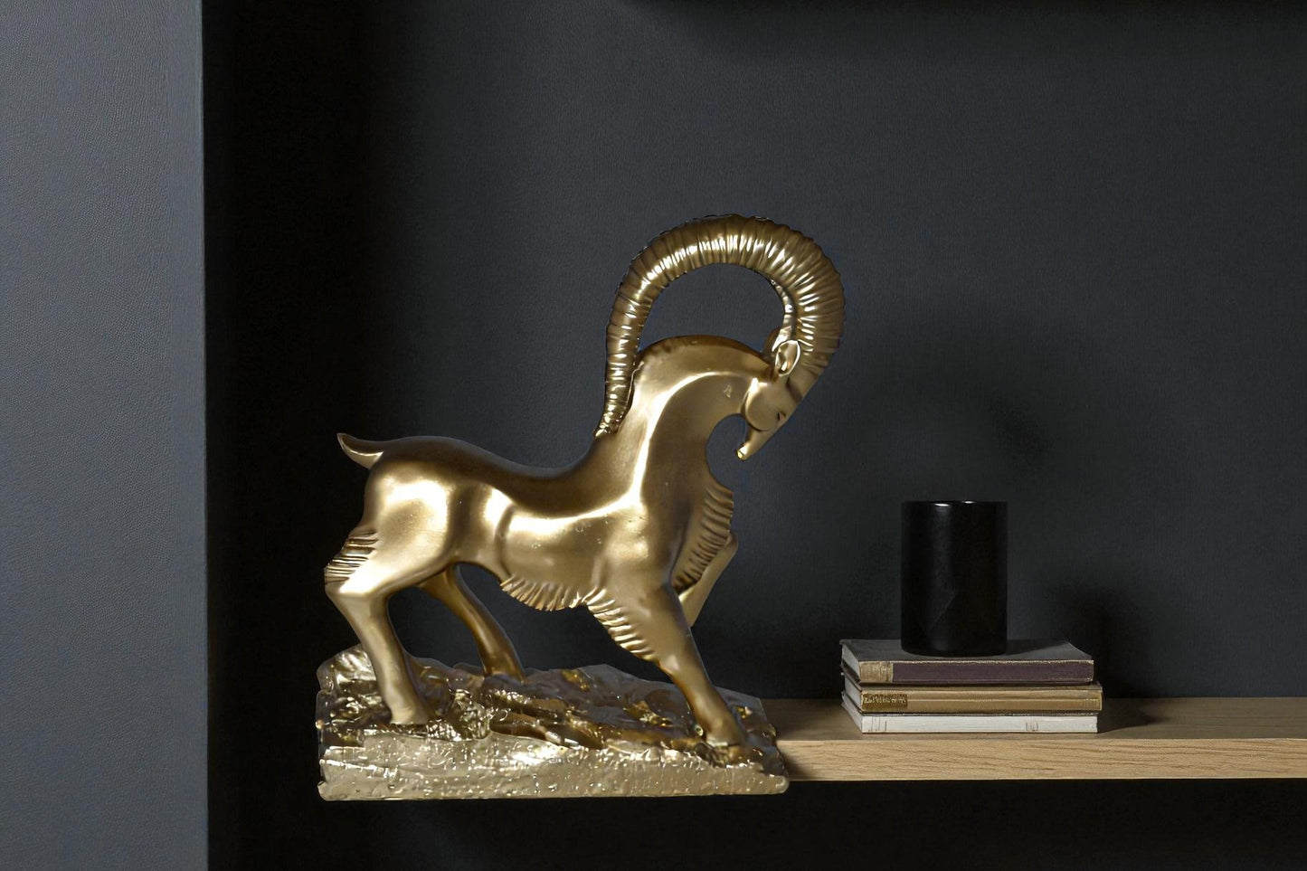 Royal Gazelle Statue Made of Resin - Gold Size: 11" x 5" x 13"H