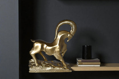 Royal Gazelle Statue Made of Resin - Gold Size: 11" x 5" x 13"H