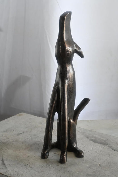 Howling Coyote Medium Aluminum Statue Wildlife Collection 7"x9"x22"H