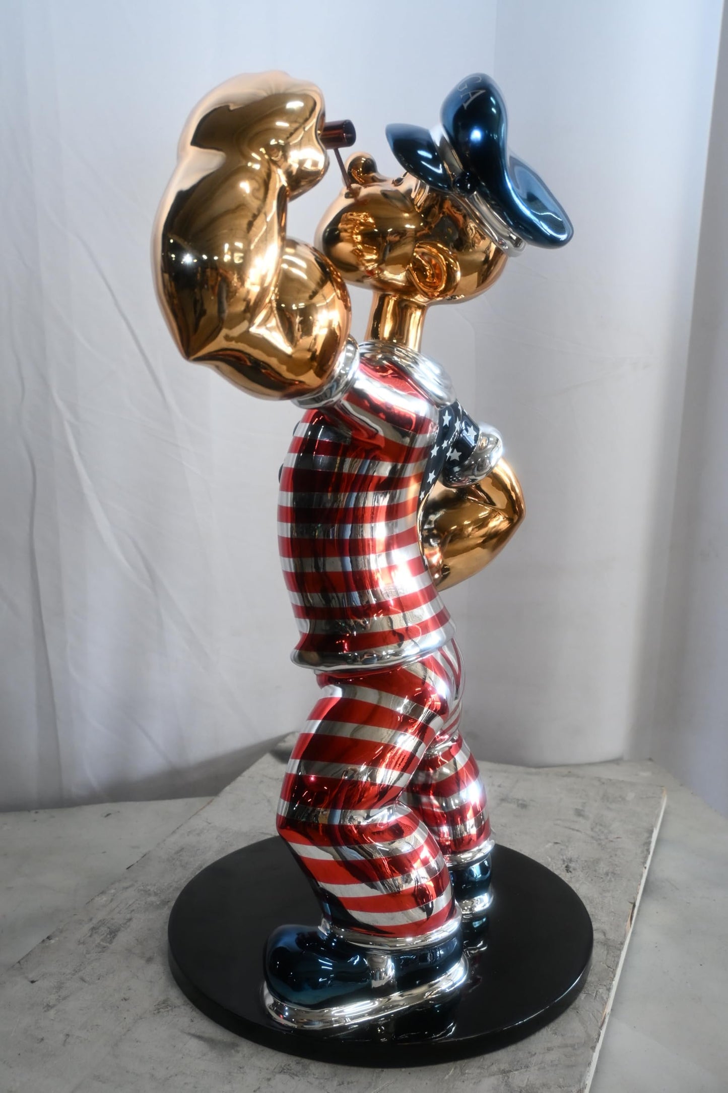 Popeye Patriotic Sailor MAGA Resin Sculpture 18"x16"x31"H