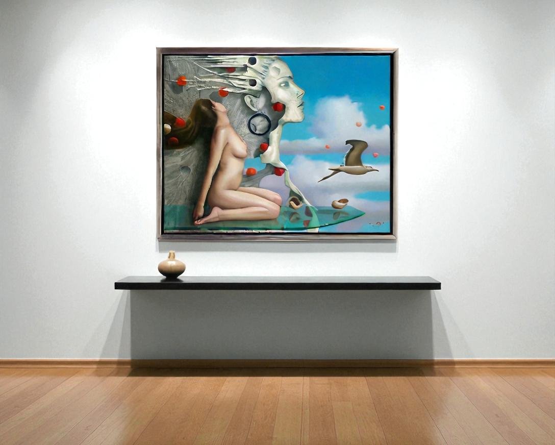 La Venus Cosmica, Nude Art, limited edition giclee by Nelson Calderon, 38x30