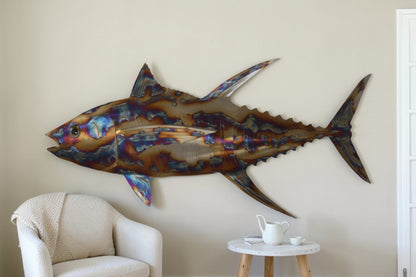 Jack fish laser cut steel wall mounted - Size: 25"L x 2"W x 12"H.