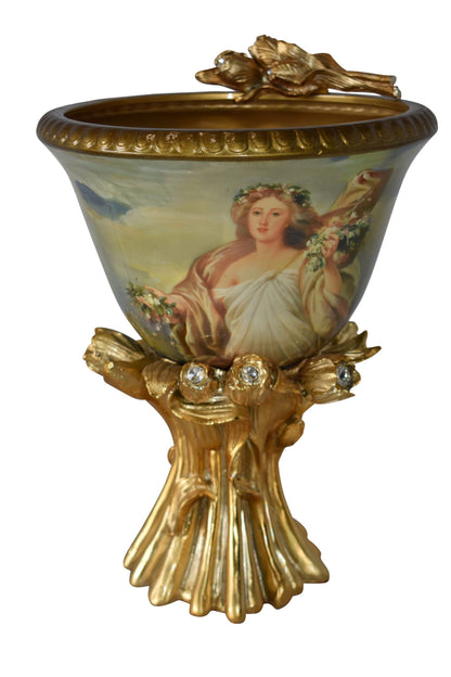 Decorative Resin Vase Embellished with Fairy Flora Size: 12" x 12" x 18"H