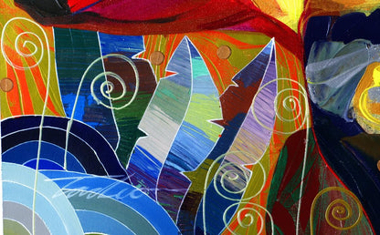 NIFAO Limited Edition Duet by Tadeo Zavaleta Art 54"x28"