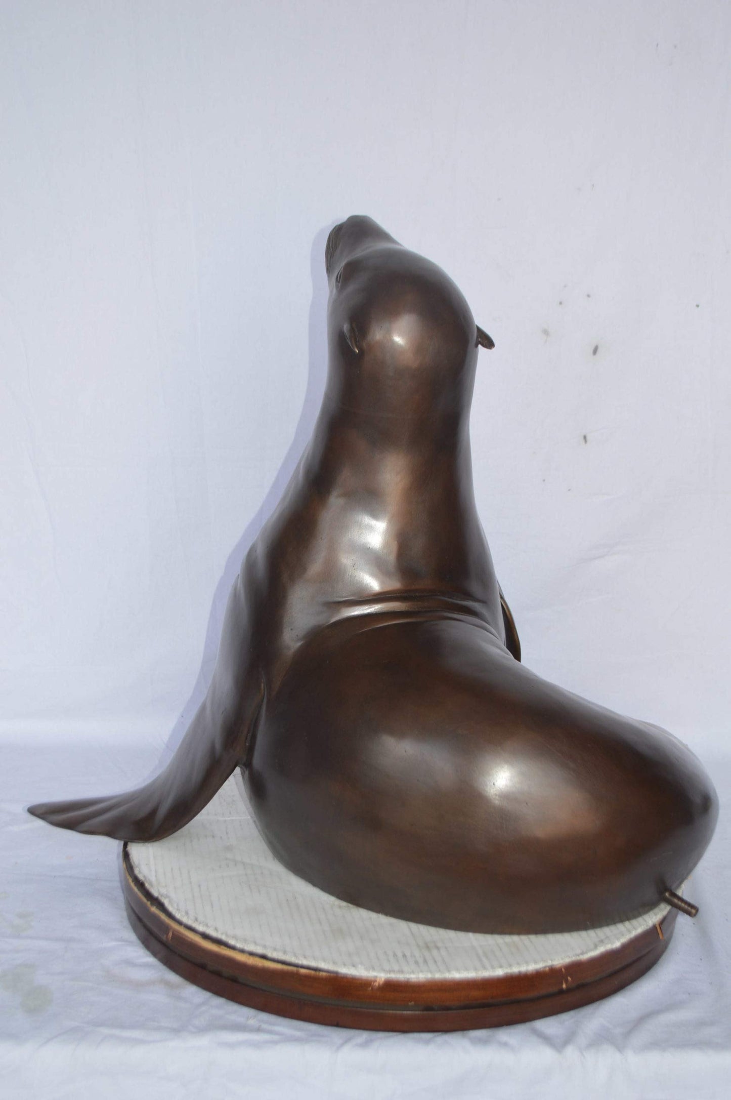 Seal Fountain made of bronze statue - Size: 35"L x 24"W x 27"H.