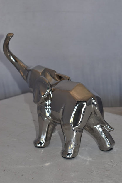 Modern Art Ceramic Elephant Statue Size: 15" x 14" x 10"H