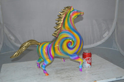 Modern Horse Bronze Statue -  Size: 19"L x 9"W x 19"H.