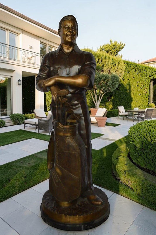 Golfer Ken Venturi Giant Bronze Statue -  Size: 32"L x 30"W x 80"H.