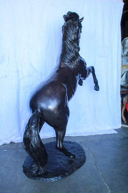 Quarter Horse Rearing, Life Size Bronze Statue, Equestrian Art 72" x 34" x 83"H