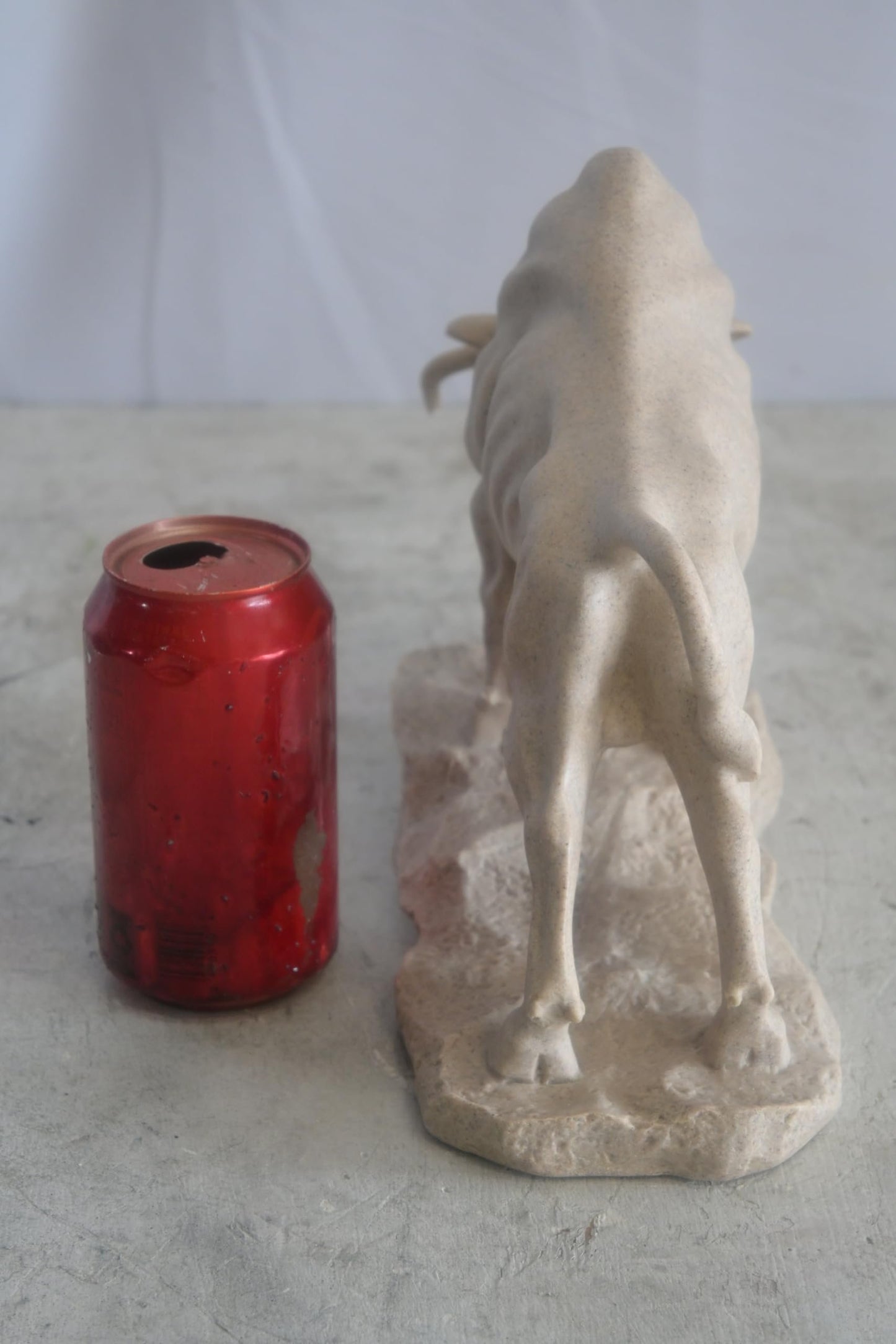 Resin Charging Bull Sculpture on Rocky Base Decor 14"x4"x9"H