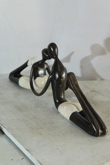 NIFAO Bronze Sculpture Endless Love by Liliana Mendez Art Statue 26"x5"x10"H