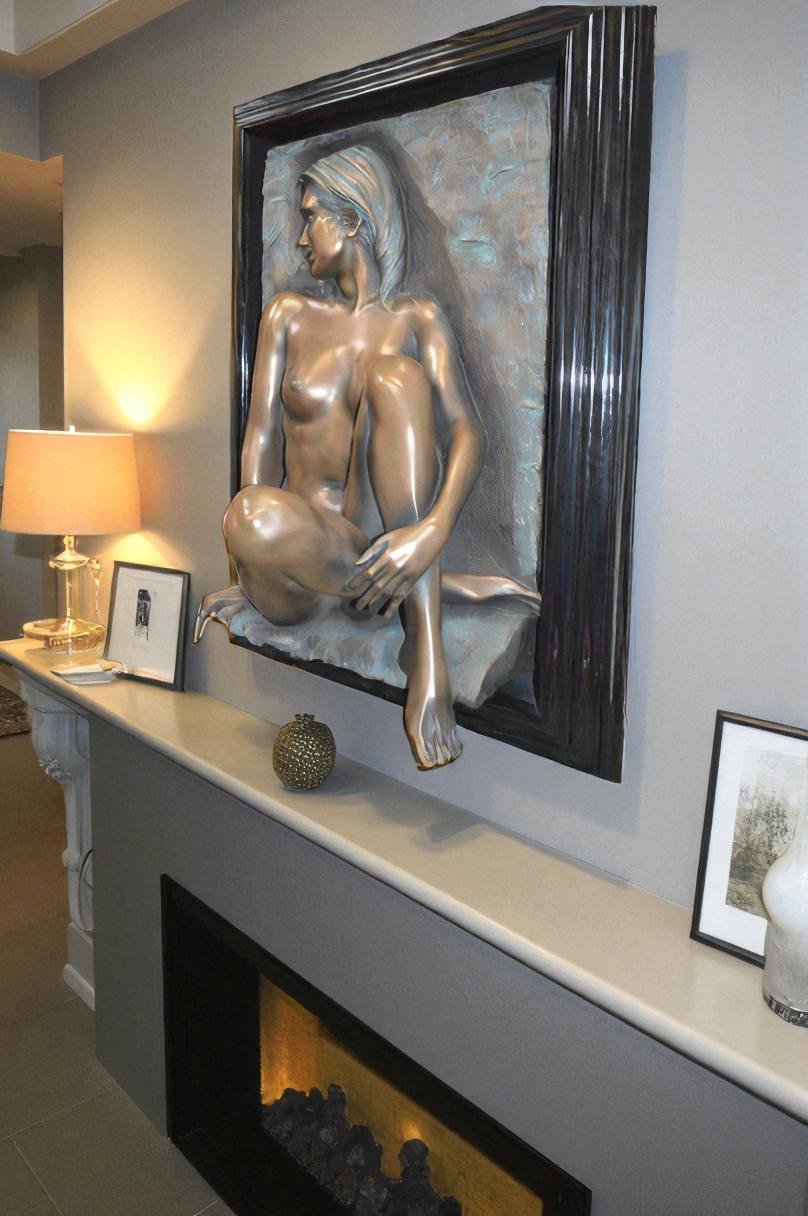 Bill mack Dimensional Adorned Bonded Bronze -  Size: 25"L x 37"W x 10"H.