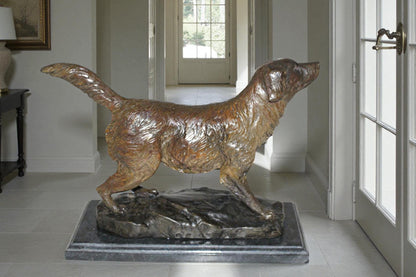 20" Labrador Dog Bronze Statue