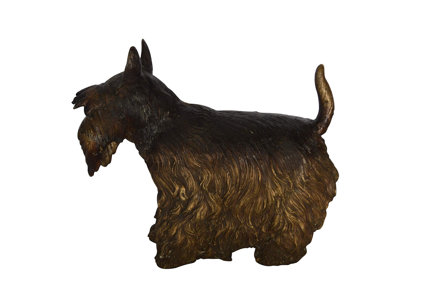 Terrier Dog Bronze Statue -  Size: 19"L x 8"W x 15"H.