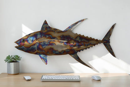 Jack fish laser cut steel wall mounted - Size: 25"L x 2"W x 12"H.