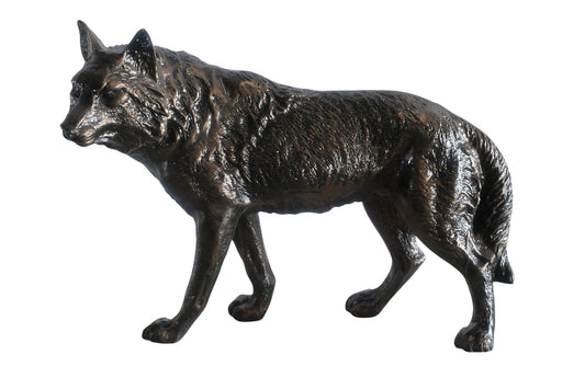 Life Size Prowling Fox Handcrafted Aluminum Garden Decor 42"x14"x34"H