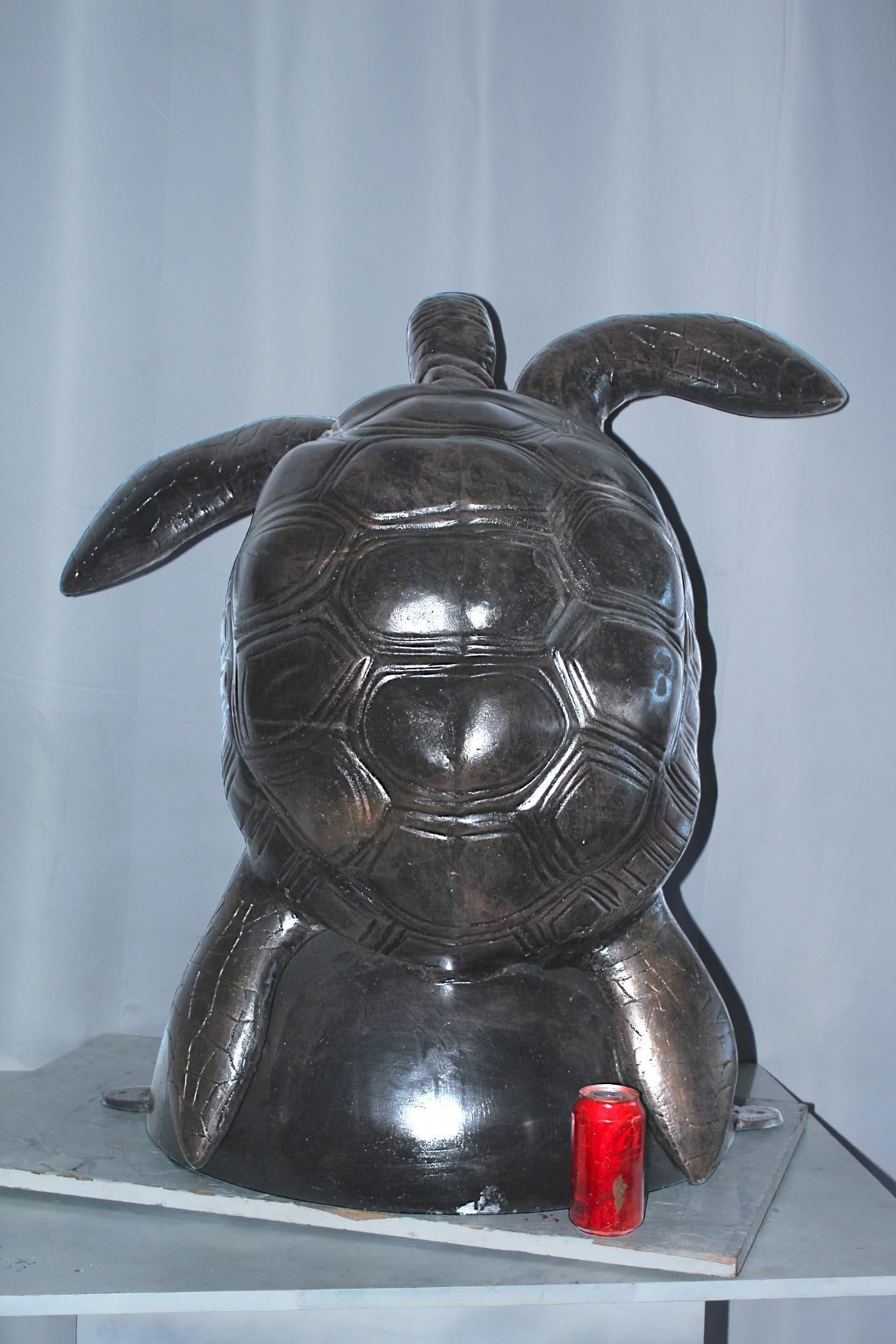 Large Aluminum Sea Turtle Statue Sculpture Decor 33"x24"x36"H