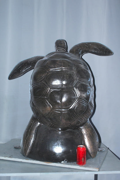 Large Aluminum Sea Turtle Statue Sculpture Decor 33"x24"x36"H