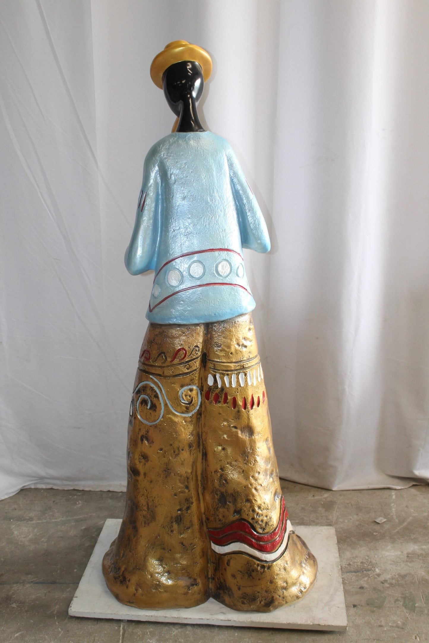 Life Size New Orleans Saxophone Street Musician Resin statue 31" x 23" x 65"H