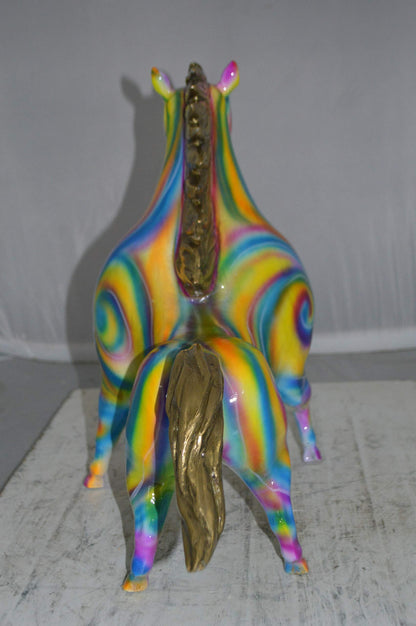 Modern Horse Bronze Statue -  Size: 19"L x 9"W x 19"H.