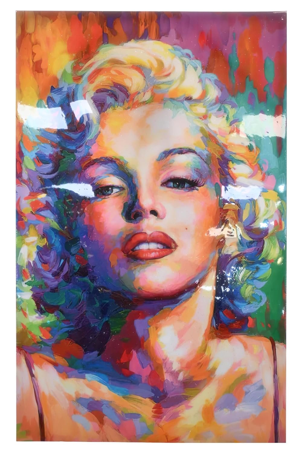 Giant Marilyn Monroe Pop Art Resin Coated Canvas 40"x64"